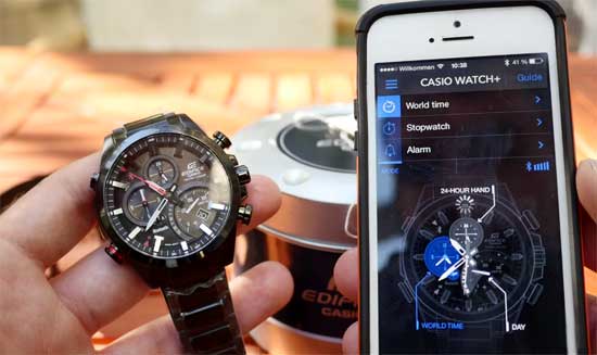 Классические наручные часы Casio Edifice EQB 500D с Bluetooth модулем - как подключить к смартфону