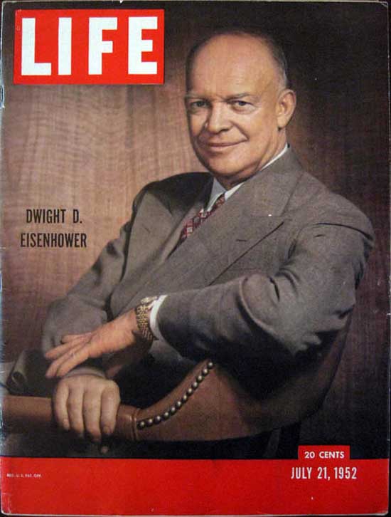 Эйзенхауэр и 5-звездные золотые Rolex Datejust на обложке журнала Life