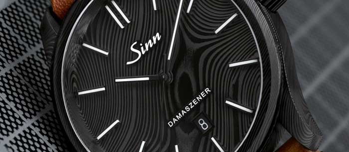 Необычные часы: Sinn Model 1800 S Damaszener в дамасской стали